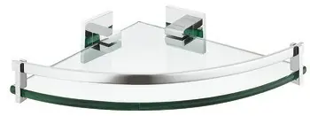 Autenticky ?tvrtkruhová poli?ka do sprchy, Se sklenicí