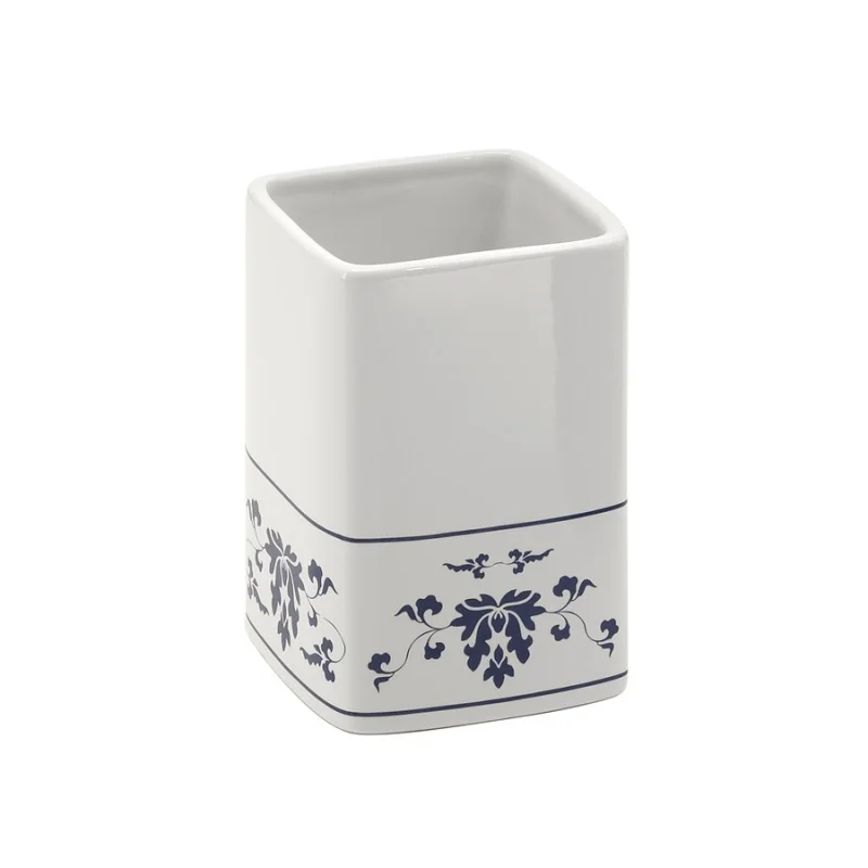 Ověřený CIXI sklenka na postavení, porcelán, bílá/modrá CX9889