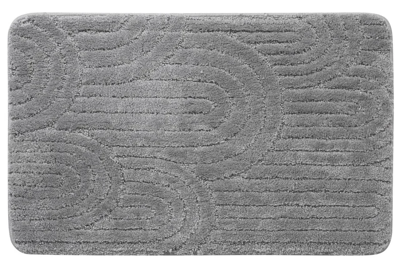 Oblíbený RIST koupelnová předložka, 50x80cm, 100% polyester, protiskluz, šedá UBC-NI8593