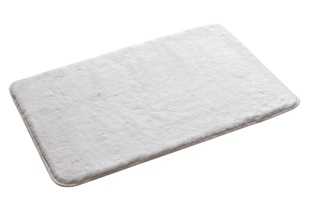 Gedy FUZZY koupelnová předložka, 50x80cm, 100% polyester, protiskluz, bílá Kup Teď