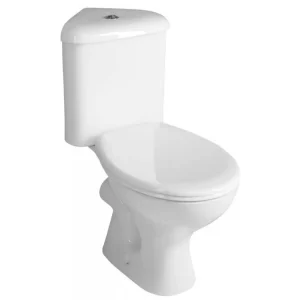 ?asově Omezené Aqualine CLIFTON rohové WC kombi, dvojtla?ítko 3/6l, zadní odpad, bílá FS1PK