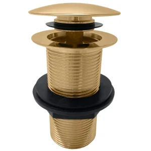 Značkový Výpusť umyvadlová 5/4'' bez přepadu - neuzavíratelná zátka, Zlatá - lesklá MD0799Z, RAV Slezák