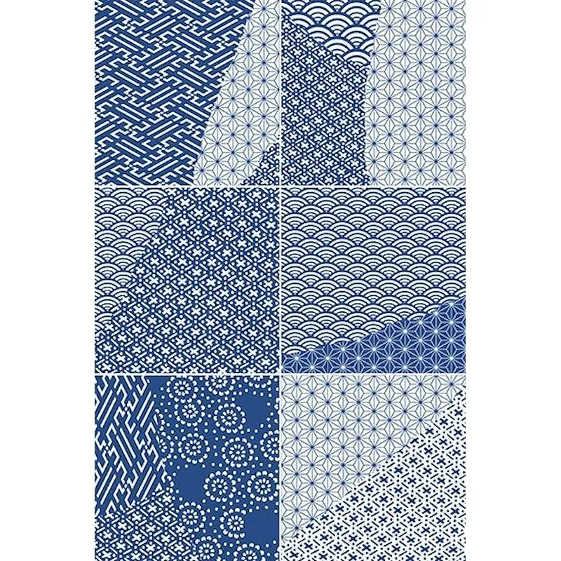 Značkový Vzorovaná dlažba Fioranese Kintsugi Blue MIX JAPAN 20,13x20,13 Luc. Rett.