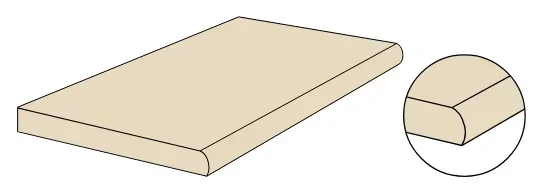 2cm dlažba jako kámen Coem Sinai Terra Elemento Bordo Becco 30x60,4 Matt. Rett. Sleva
